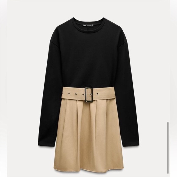 NWT- Zara BELTED COMBINATION
SHORT DRESS  M
🚨FIRM PRICE NO DISCOUNT - Picture 8 of 10